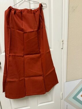 Brand New Rust Red cotton Women's saree maxi inner Skirt